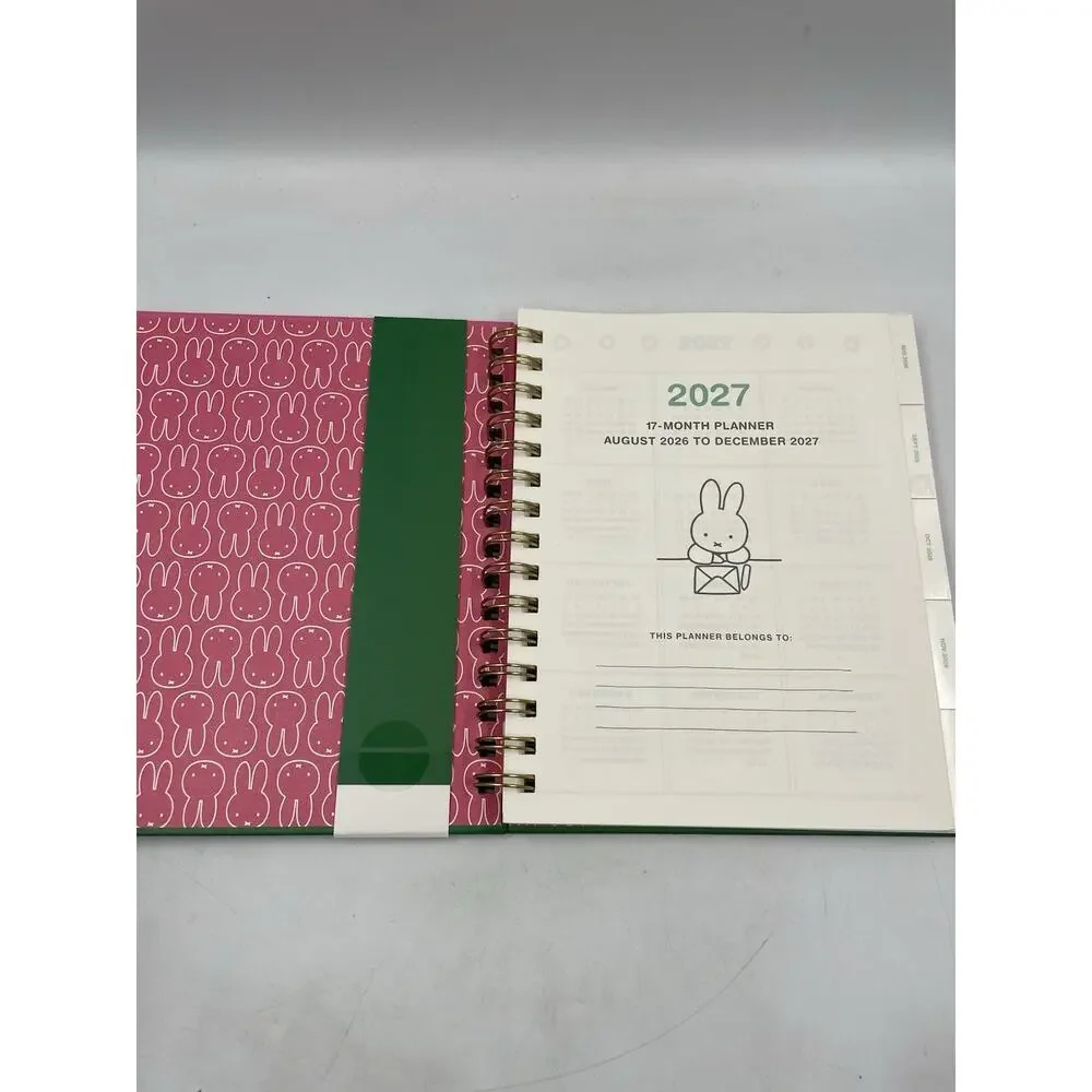 Miffy 17 Month Planner/Calendar August 2026 – Dec 2027